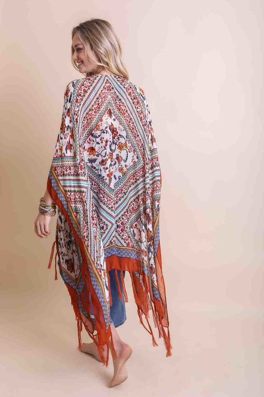 Bohemian Diamond Tassel Kimono - Boho Vida