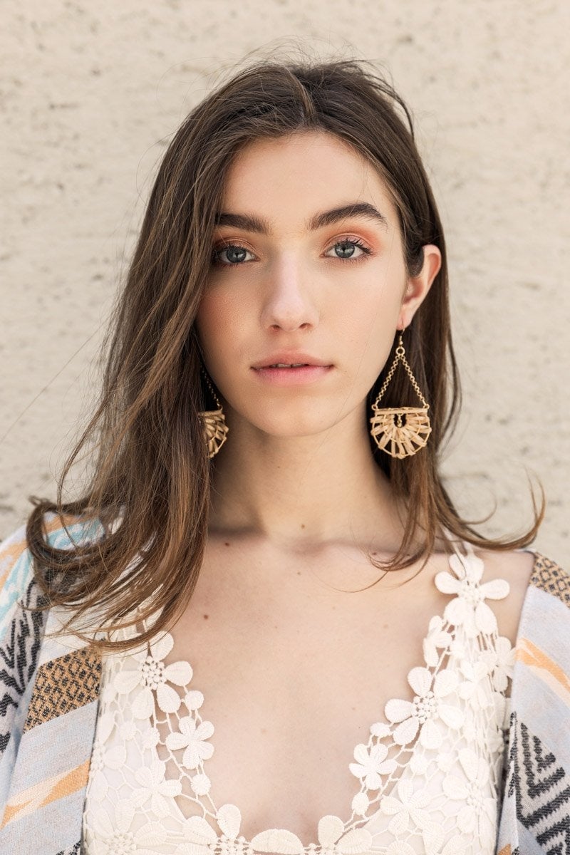 Natural Drop Woven Earrings - Boho Vida