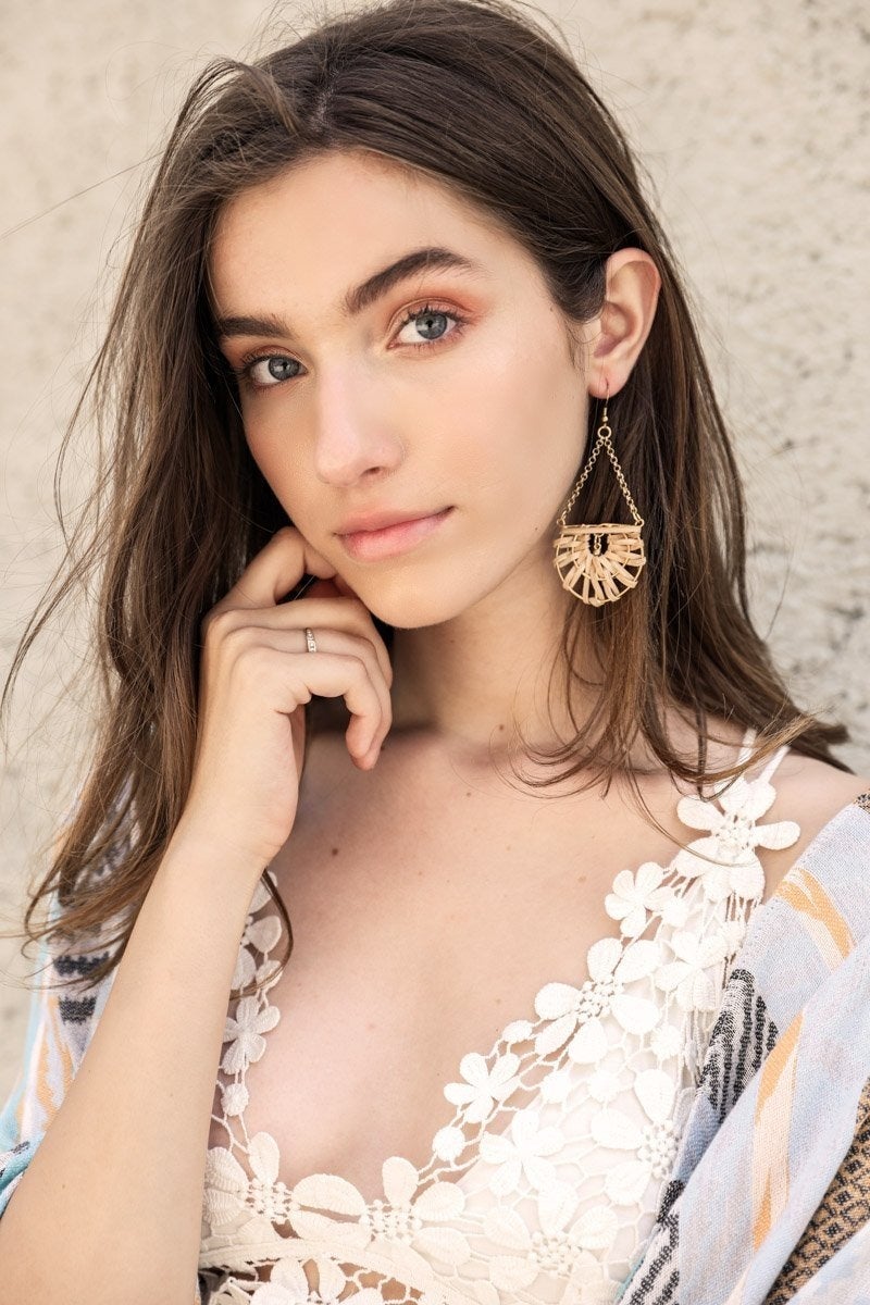 Natural Drop Woven Earrings - Boho Vida