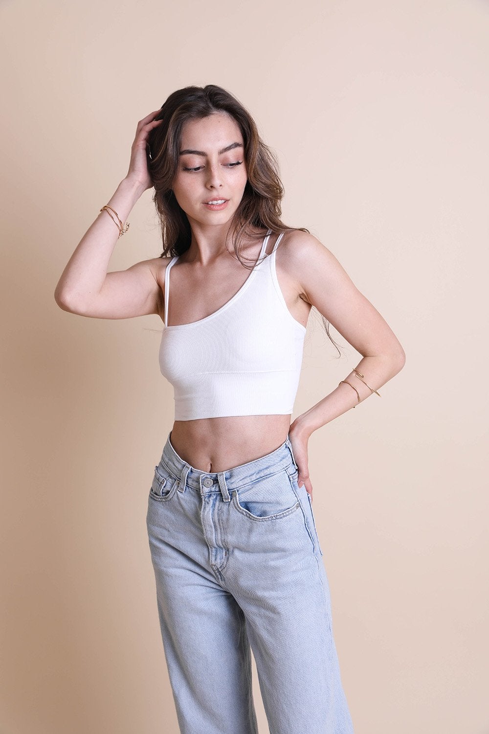 Offset Shoulder Brami Top - Boho Vida