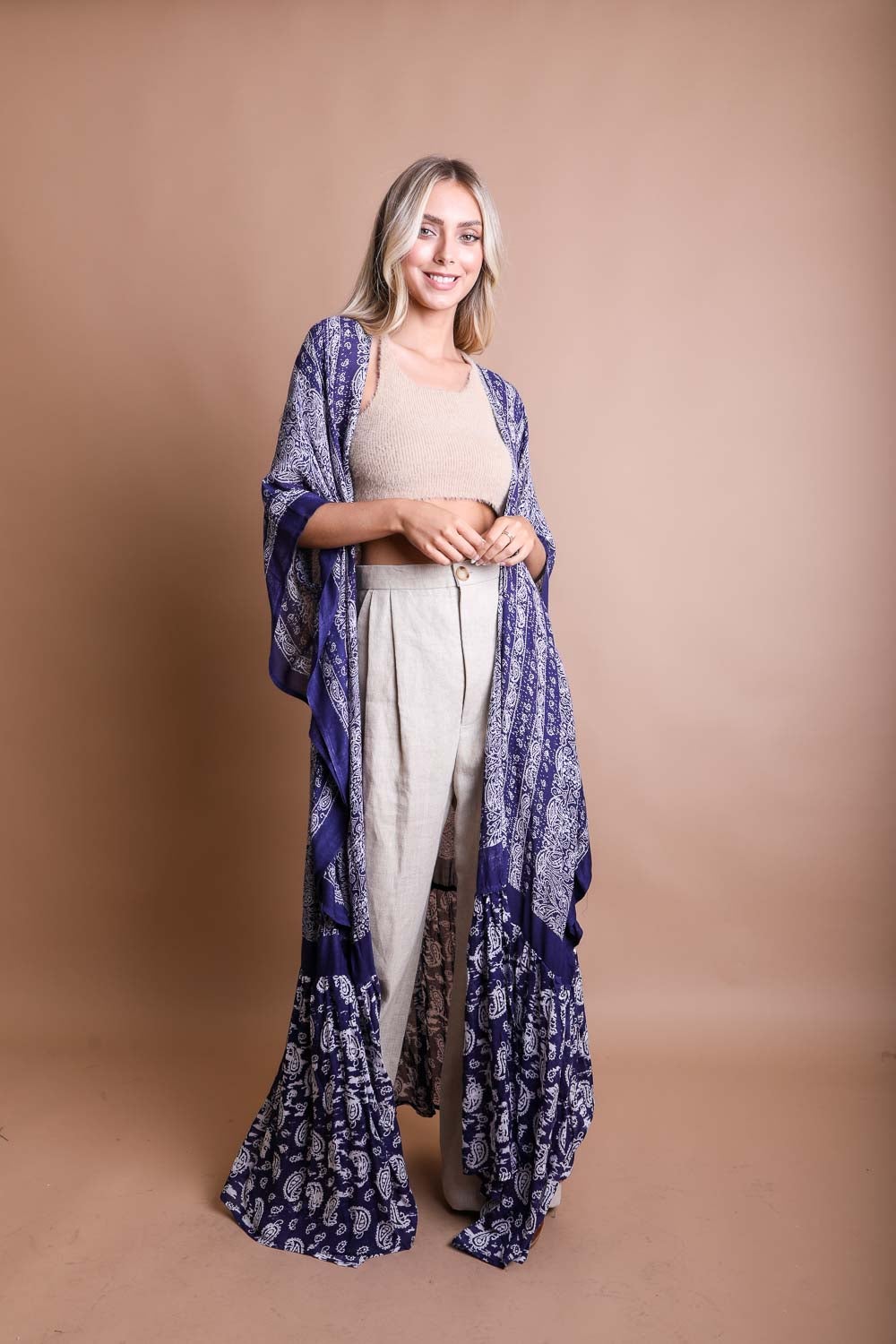 Paisley Free Flow Kimono - Boho Vida