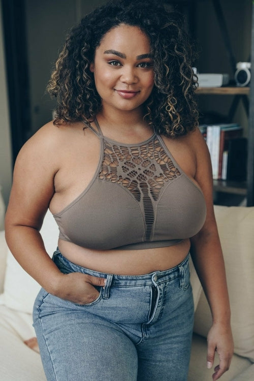 Plus Cutout Seamless Bralette