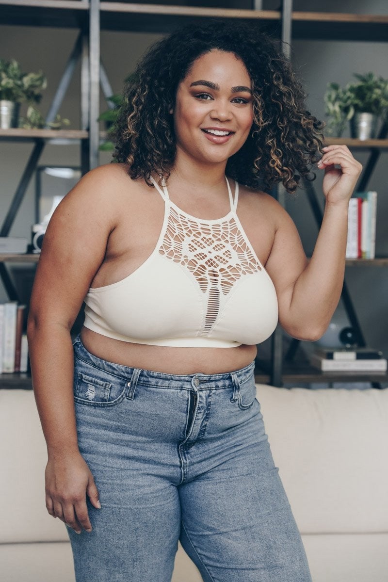 Plus Cutout Seamless Bralette