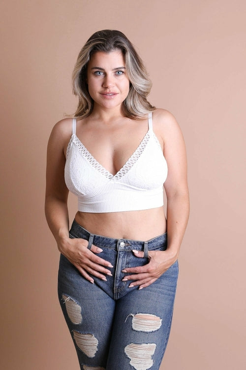 Plus Size Waistband Loop Lace Brami - Boho Vida