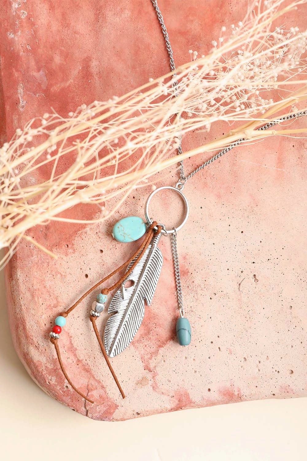 Turquoise Charm Necklace - Boho Vida