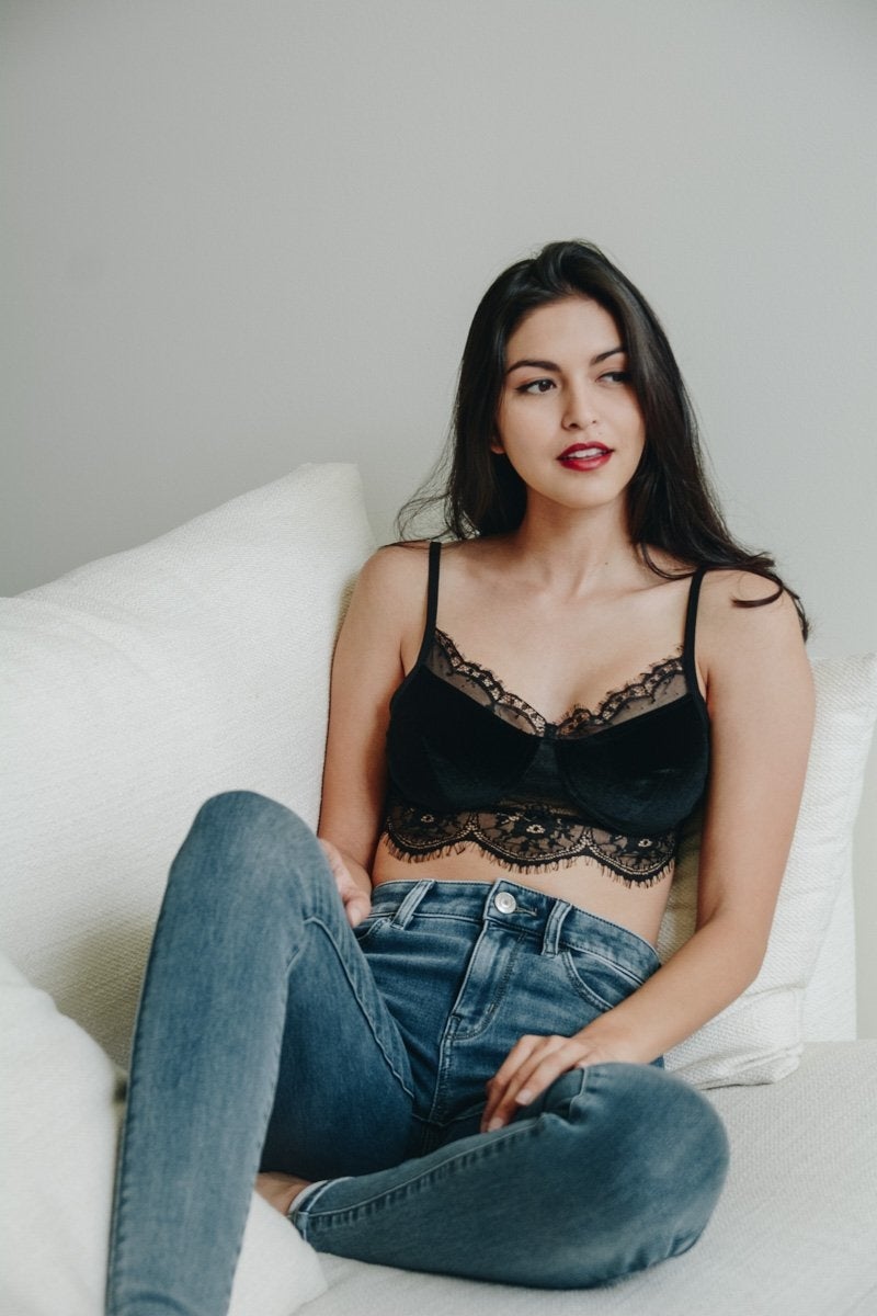 Velvet Lace Half Cami - Boho Vida